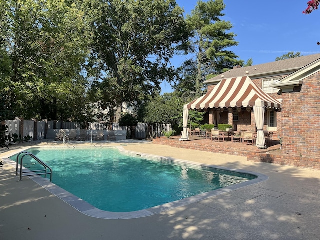 view of pool with a patio