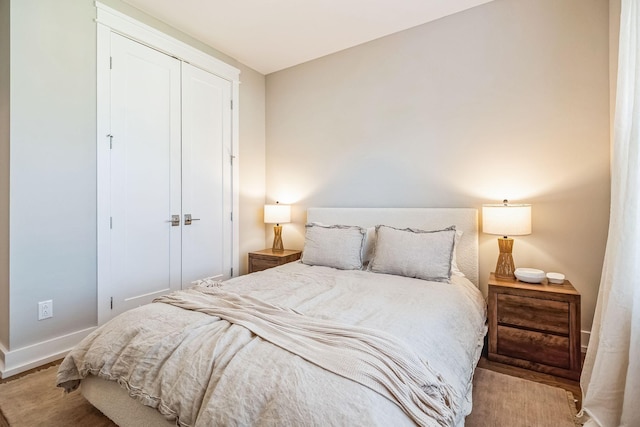 bedroom featuring a closet