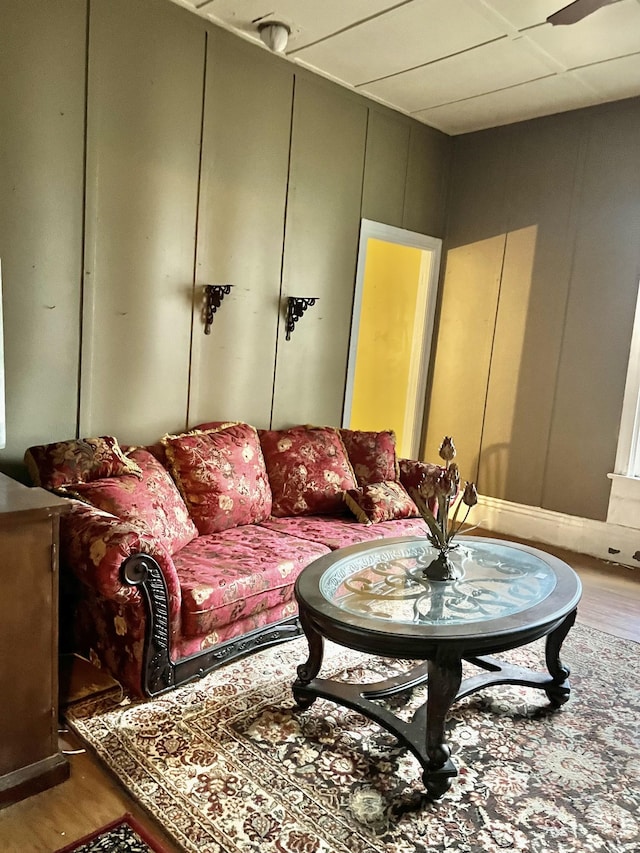 living room featuring hardwood / wood-style floors