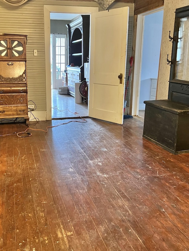 interior space featuring dark hardwood / wood-style flooring