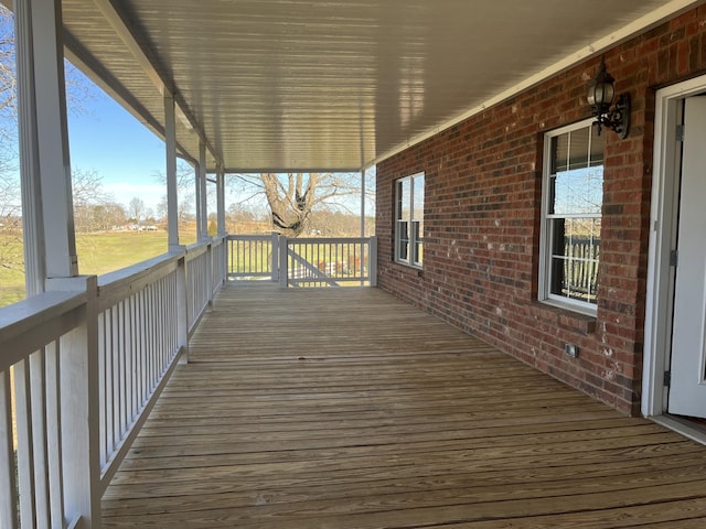 wooden deck with a porch