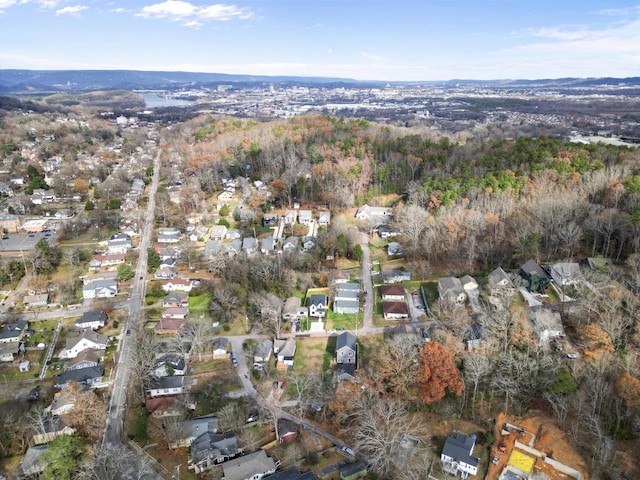 aerial view with a residential view