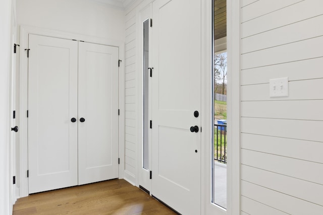 interior space featuring light wood-type flooring