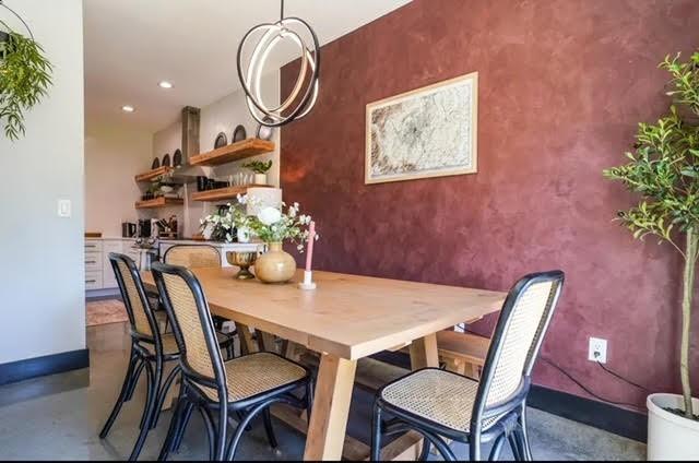 view of dining room