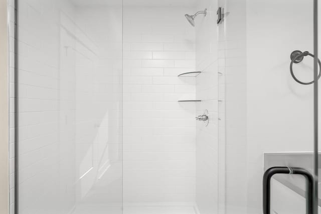 bathroom featuring walk in shower