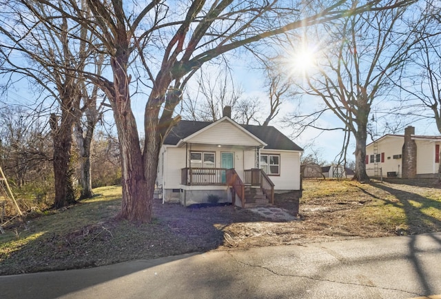 view of front of house featuring covered porch