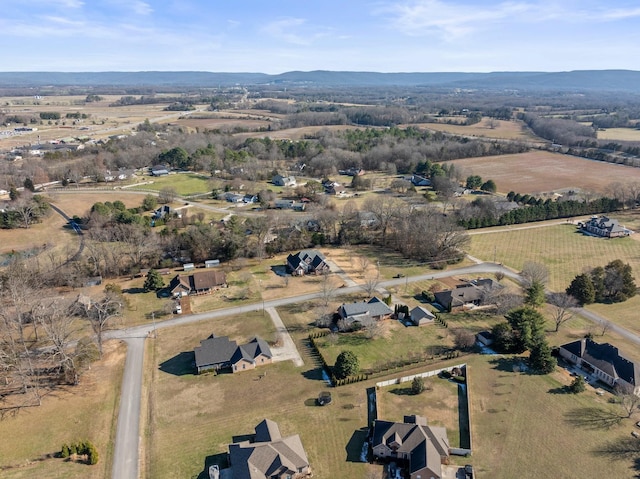 aerial view featuring a rural view