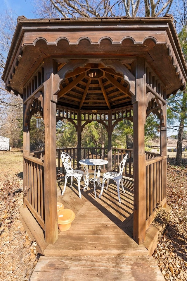 exterior space with a gazebo