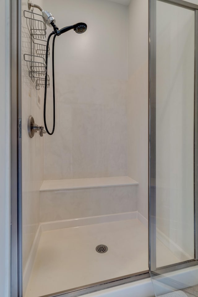 bathroom with a shower