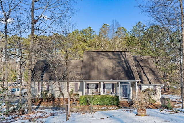 view of new england style home