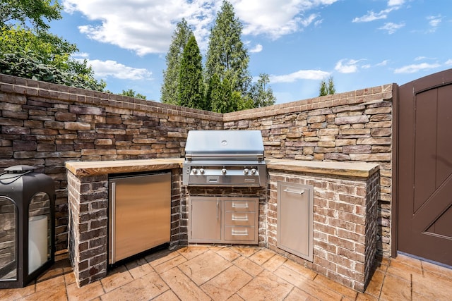 view of patio / terrace with area for grilling