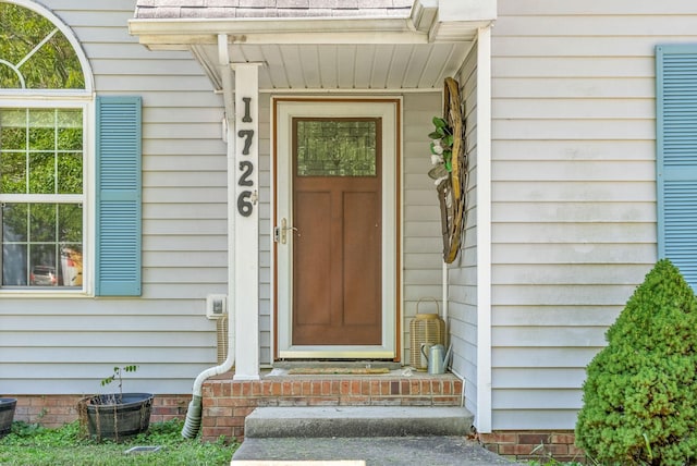 view of doorway to property