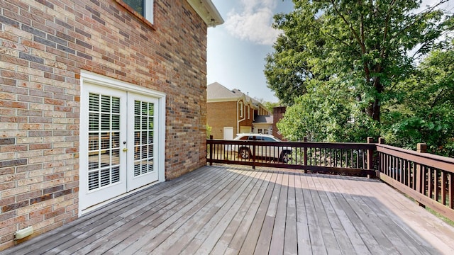 deck with french doors