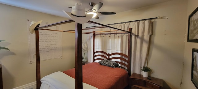 bedroom with ceiling fan