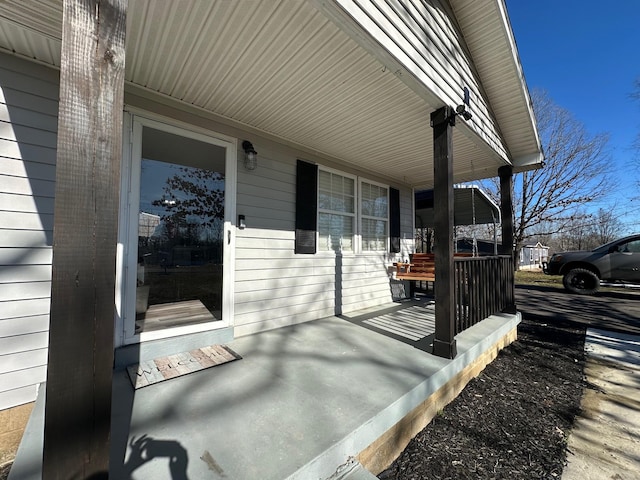 view of patio with a porch