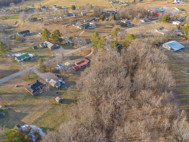 drone / aerial view with a rural view