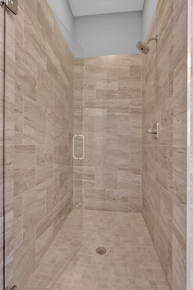 bathroom featuring walk in shower