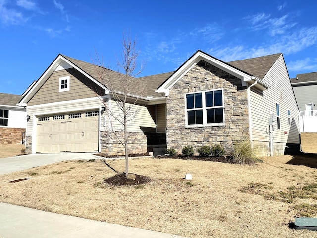 craftsman-style house with a garage