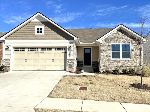 craftsman-style home featuring a garage