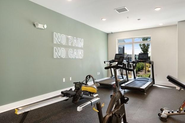 view of workout room