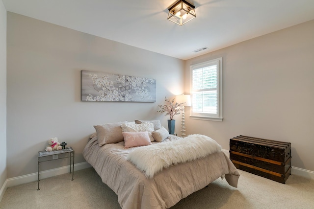 bedroom with carpet floors