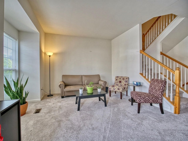 view of carpeted living room