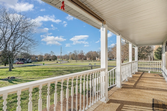 exterior space with a porch