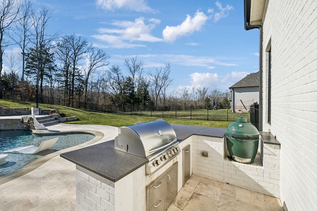 view of patio / terrace featuring grilling area and area for grilling