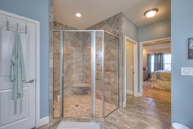 bathroom with walk in shower