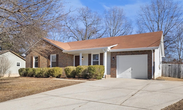 ranch-style home with a garage