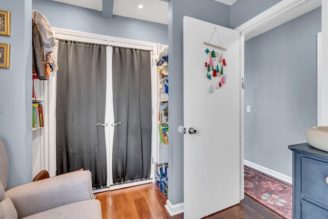 interior space featuring hardwood / wood-style floors