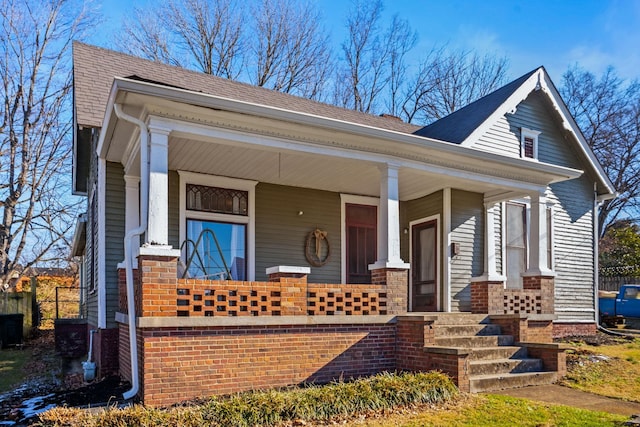 view of front of house with a porch