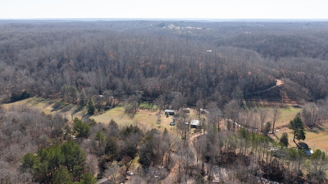 birds eye view of property with a rural view