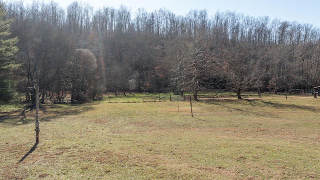 view of yard featuring a rural view