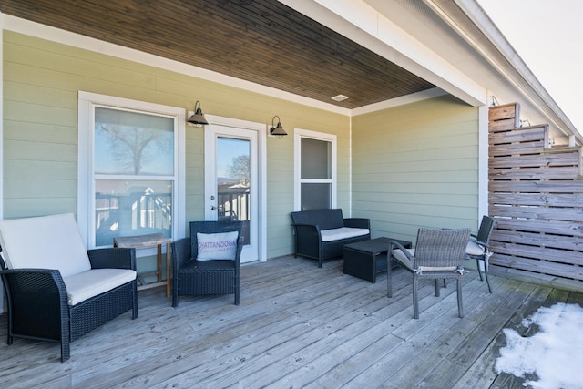 view of wooden terrace