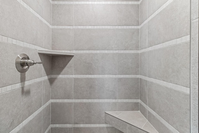 interior details with tiled shower