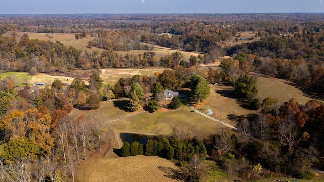 bird's eye view with a rural view