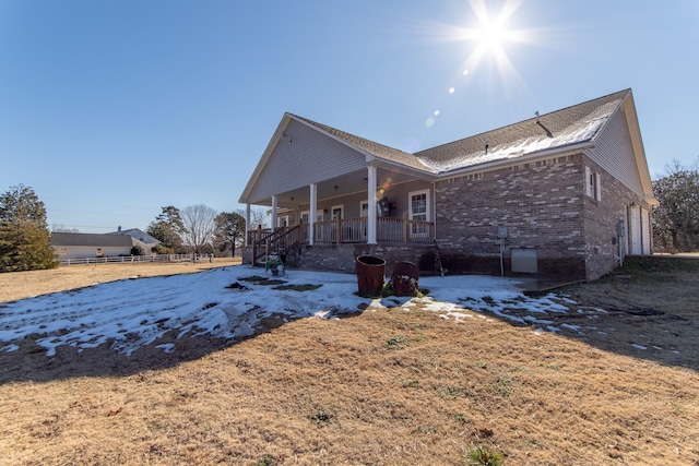 exterior space featuring a porch