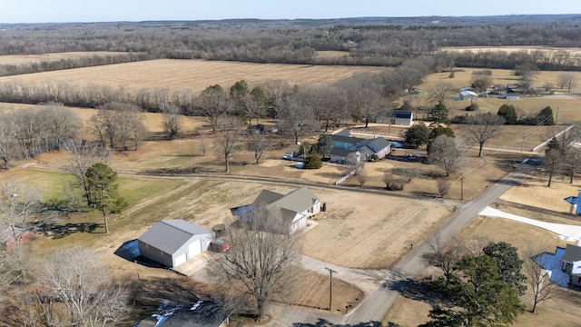 bird's eye view with a rural view