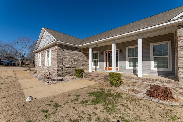 exterior space featuring covered porch