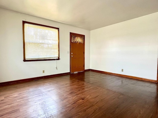 interior space featuring dark hardwood / wood-style flooring