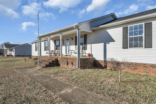 view of front of home with a porch