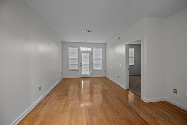 empty room featuring light hardwood / wood-style flooring