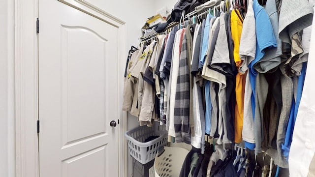 view of walk in closet