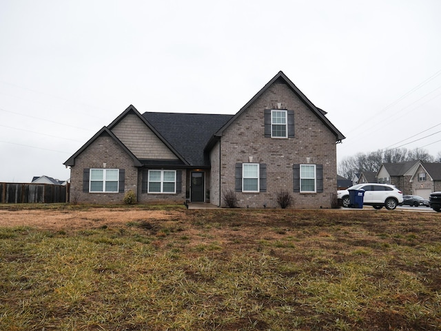 view of front of house featuring a front yard