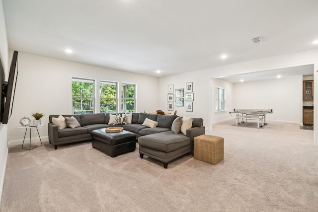 view of carpeted living room