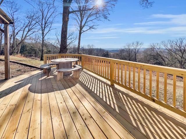 view of wooden terrace