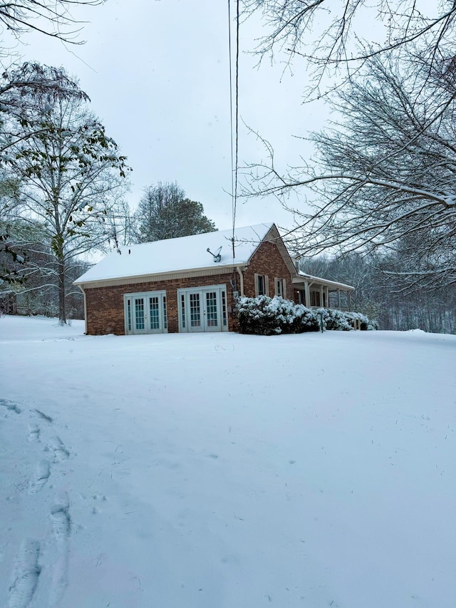 view of front of home featuring french doors