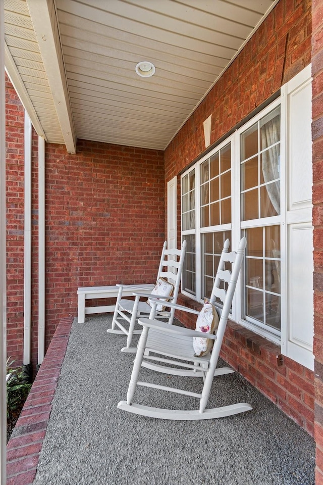 view of patio with a porch