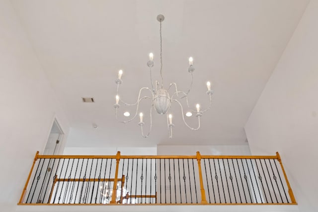 room details with a chandelier